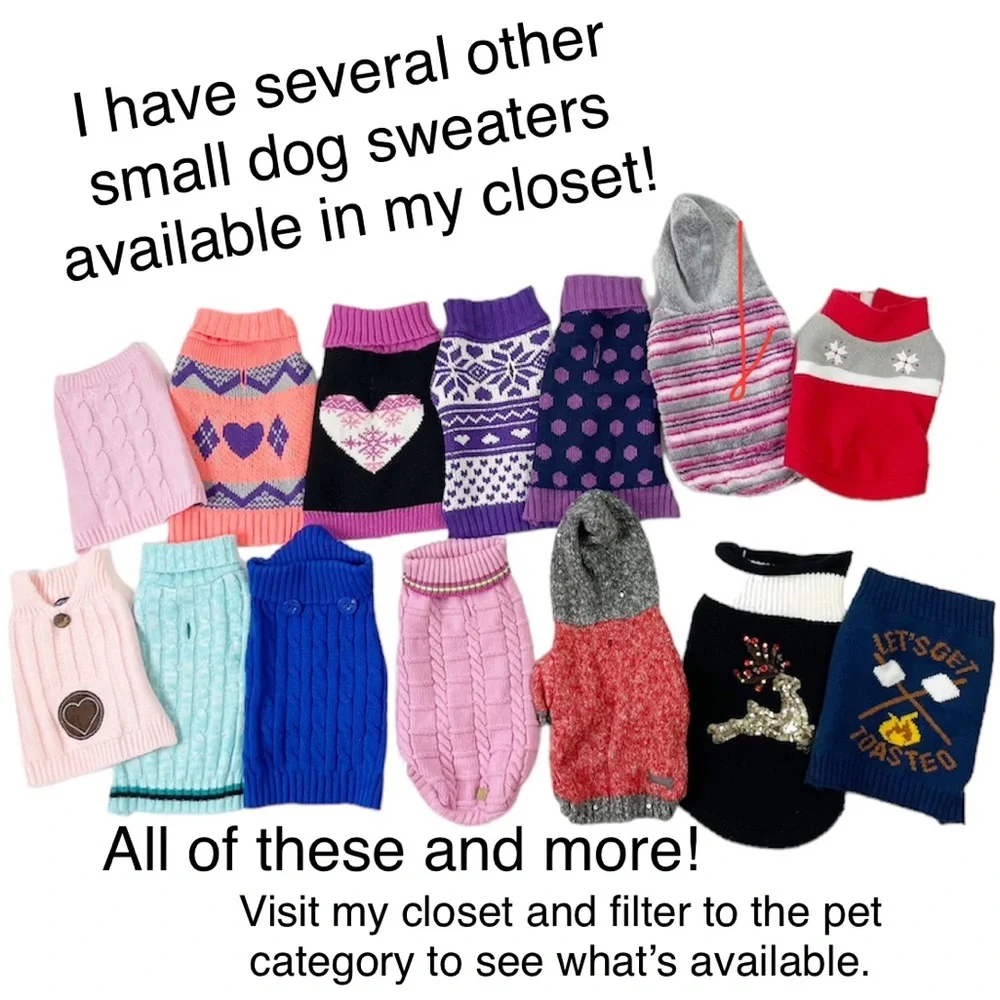 7x11” Small Knit Argyle Dog Sweater